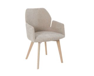 Fauteuil Bridge Edito, pied bois naturel