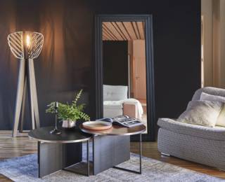 Miroir cadre chevron rectangulaire XL Addict