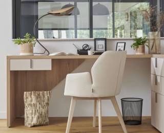 Fauteuil Bridge Edito, pied bois anthracite